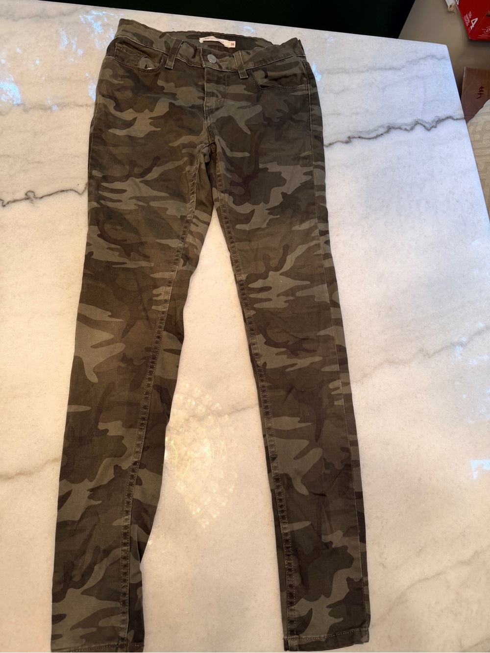 Levi's Women's Camouflage 535 Super Skinny Jeans - Olive Green